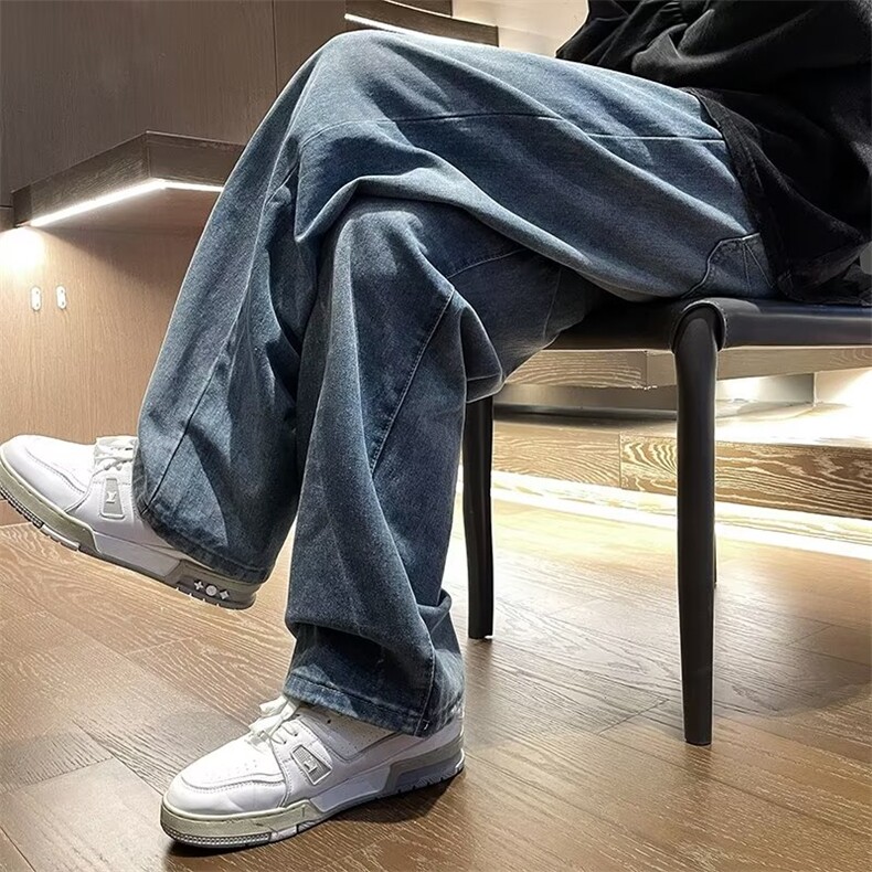 青春流行ins男直筒水洗牛仔裤N8015P42,男装牛仔裤,星座1116-2