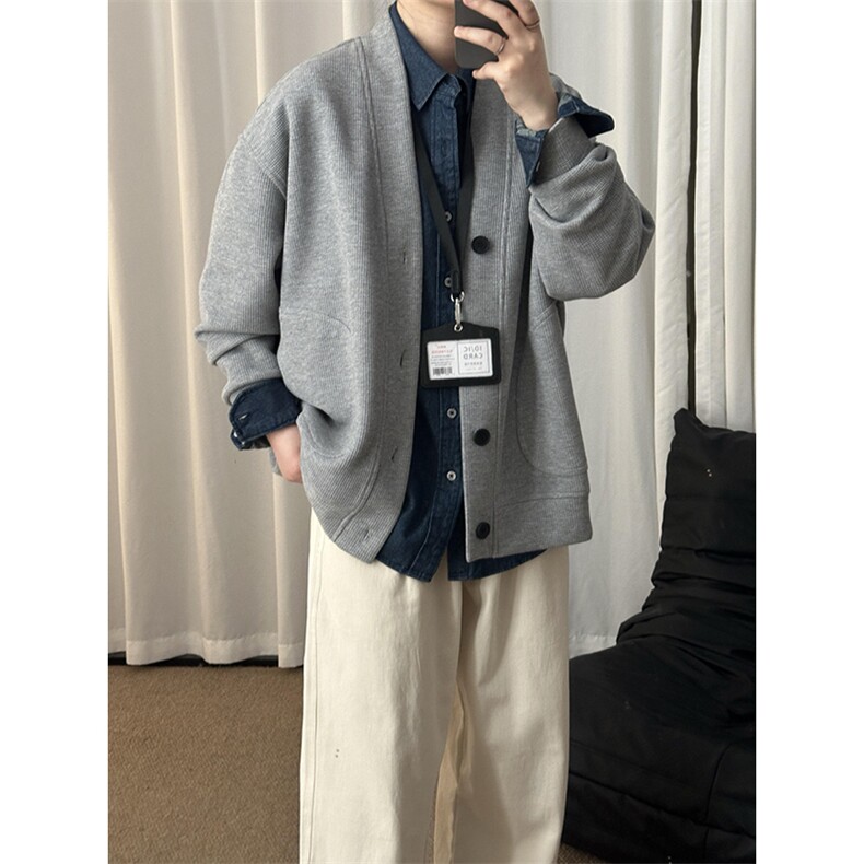 抖音得物高品质二开26春季美式潮牌宽松卫衣开衫日系肌理男女外套,女装短外套,电商A443