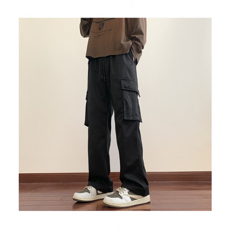 抖音2024秋季新款装拖地裤休闲裤男宽松大口袋工装裤K505/P45,男装工装外套,星座506