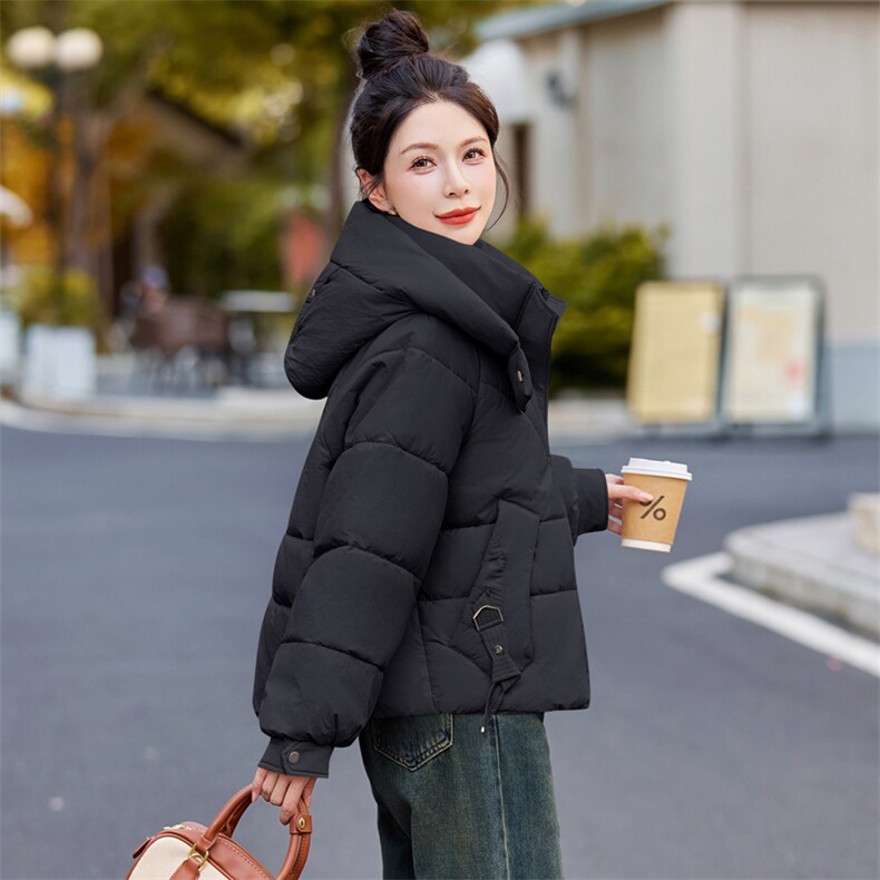时尚保暖女式短款羽绒棉服冬季新款显瘦面包服外套,女装棉衣/棉服,利佳可人