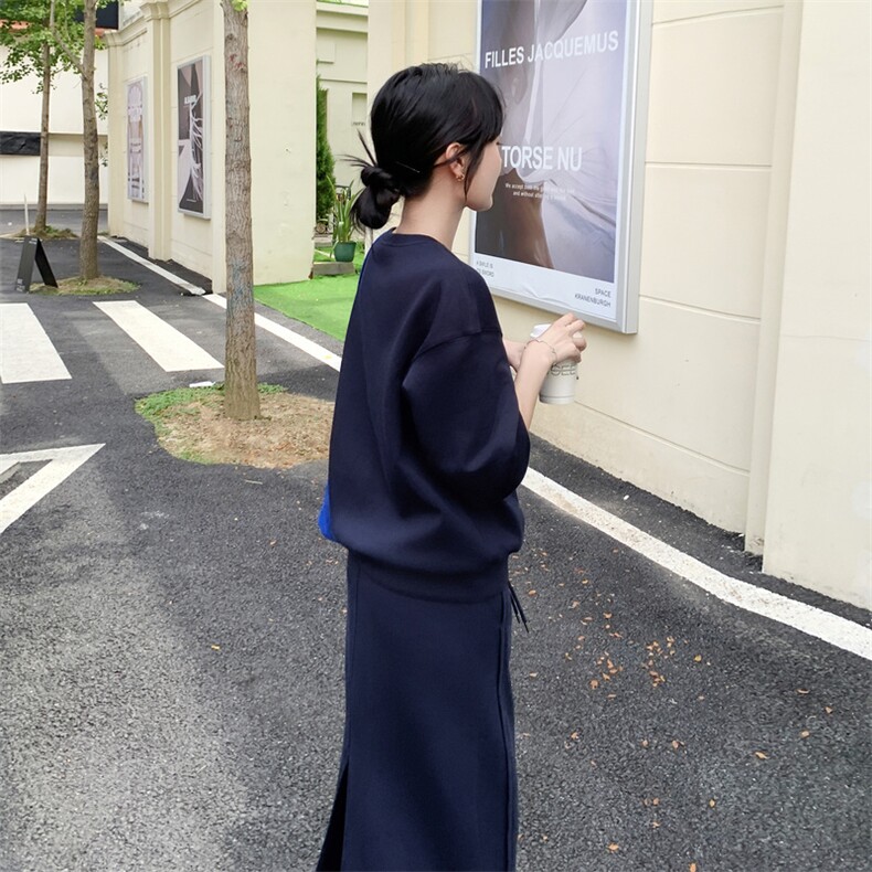秋季新品老钱风休闲套装2601-P165-K235,女装套装/套裙,2D013