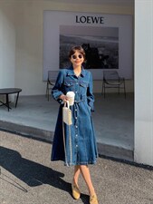 牛仔连衣裙，女装连衣裙，肆尔