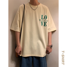 港风暖光短袖男t恤夏季休闲百搭刺绣圆领T恤男上衣TC3131-P25控45，男装T恤，星座717