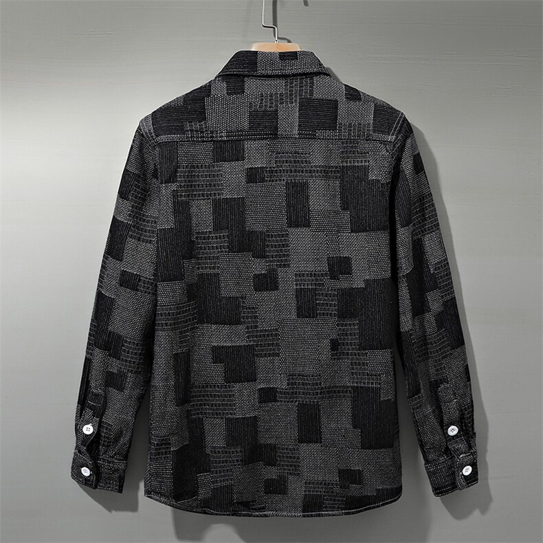 秋季男牛仔衬衣宽松休闲长袖衬衫外套XZ310B-3-CY953-P60,男装衬衫,星座310B-3