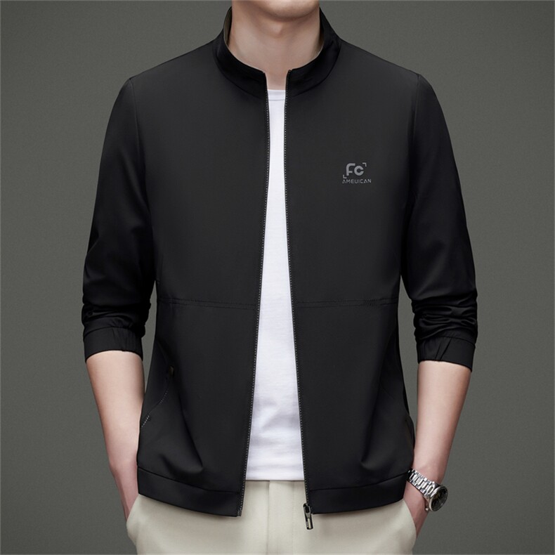 V2015钱塘2020-1春夏新款男士立领商务精品夹克P120图片