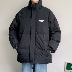 新款男冬季加厚立领纯色港风棉衣M065B-P90控148图片