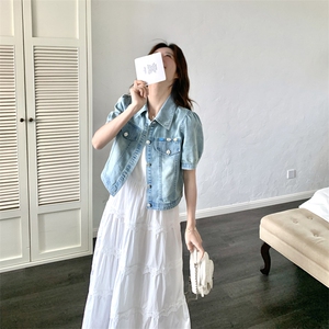 新品现货2025夏装新款女装牛仔连衣裙两件套508-p150-k218图片