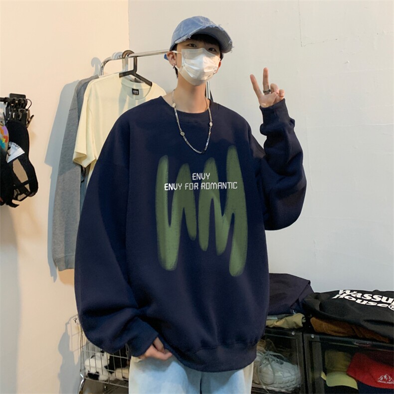 ！圆领卫衣男装港风长袖T恤男外套男WY149-P28,男装卫衣,电商B367