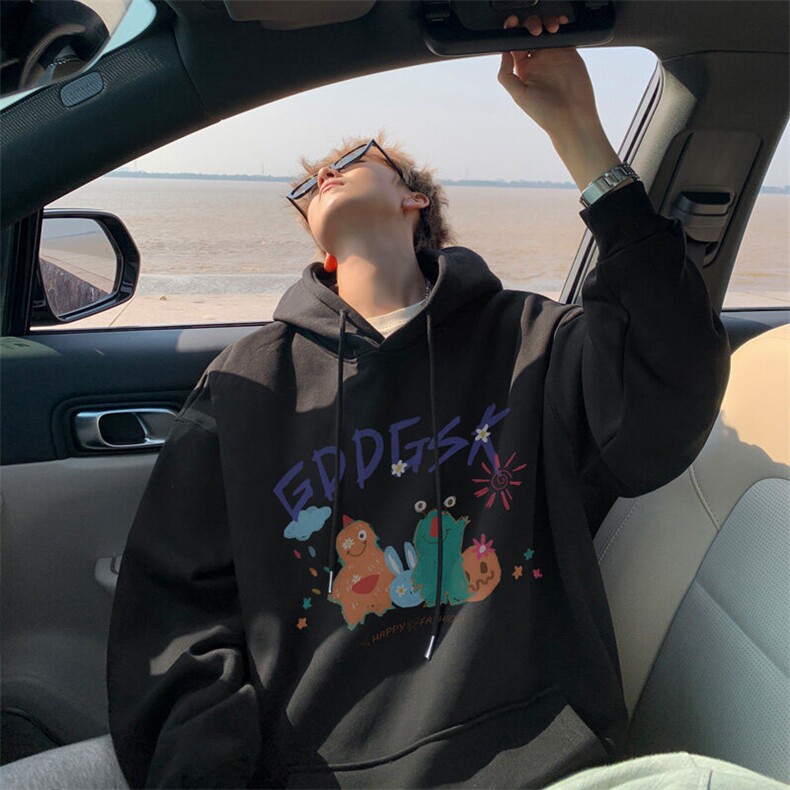 春季美式大码连帽卫衣男宽松WY00421,男装卫衣,电商B316