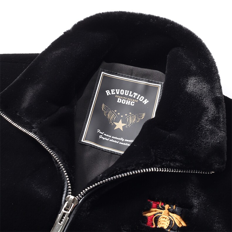 新款中青年男式翻领外套金貂绒保暖休闲夹克外套SNNJDR11807-P350，男装夹克，电商B212（原钱塘6029）