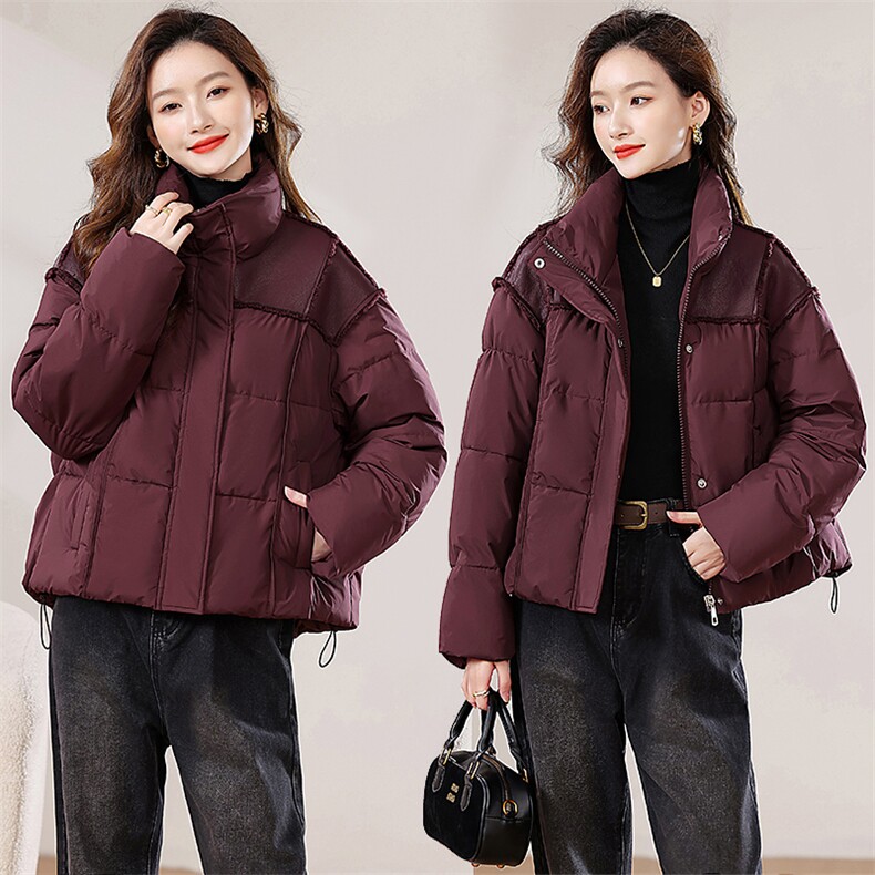 2024冬季新款时尚气质优雅宽松舒适保暖短款棉衣，女装棉衣/棉服，香香