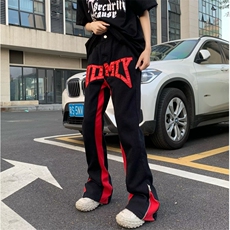 美式街头子母贴布裤脚牛仔裤男女vibe高街嘻哈宽松长裤RK786-P67，男装牛仔裤，星座412-3