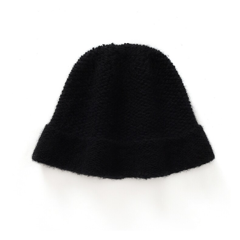 2024秋冬100山羊绒帽子女士针织护耳贝雷帽大帽檐显脸小堆堆冷帽，帽子，蒙娇羊绒