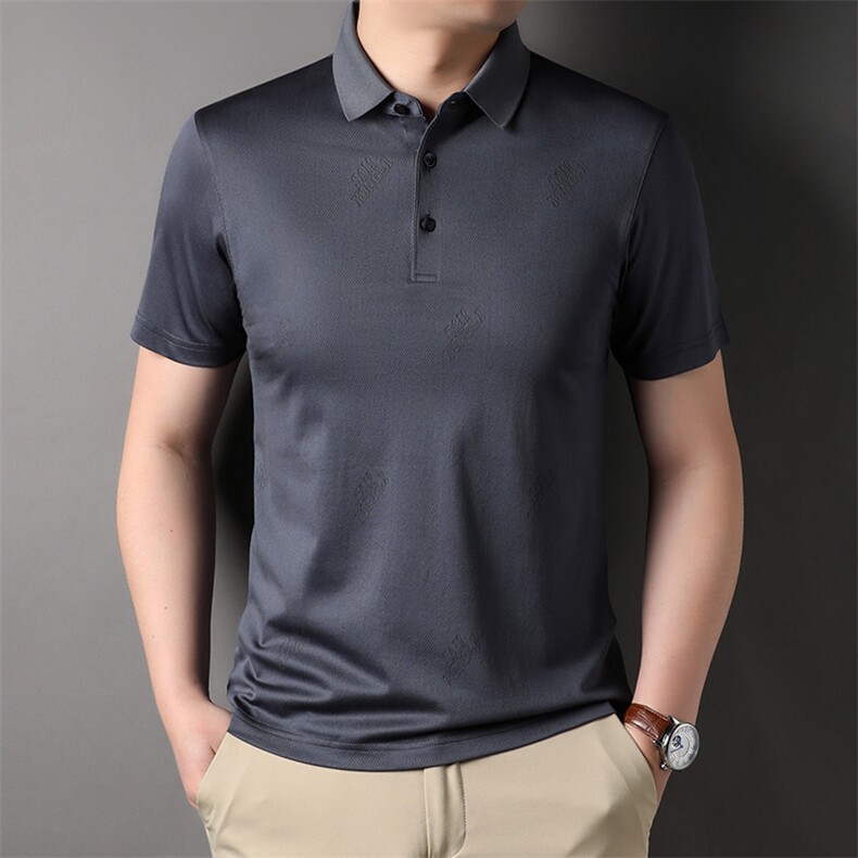 夏季商务休闲男士短袖polo衫中年男翻领T恤HP78850-P140,男装Polo衫,星座1105-3