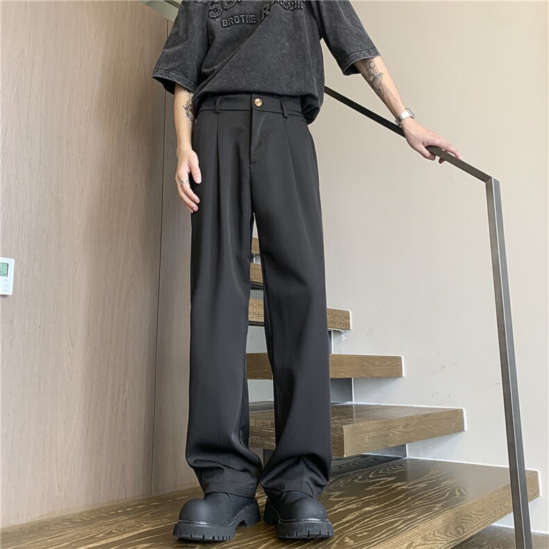 大夏季轻薄冰丝裤男休闲裤拖地裤宽松垂感小西裤K2666-特P38,男装休闲裤,电商A099