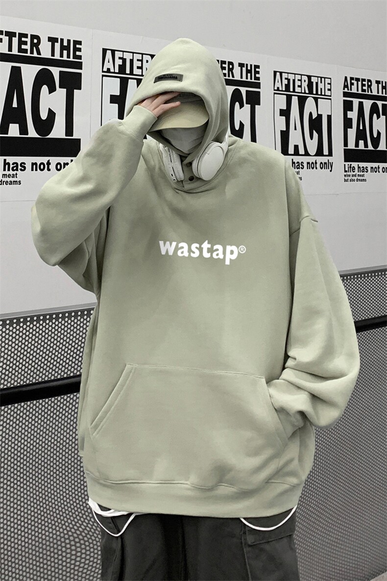 供抖音丶重磅高品棉350克排扣连帽was卫衣LW6009-特p58控78,男装卫衣,星座508（原C305）