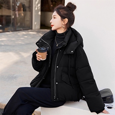90%白鸭绒2024年冬季新款时尚连帽短款羽绒服女，女装羽绒服，美沁