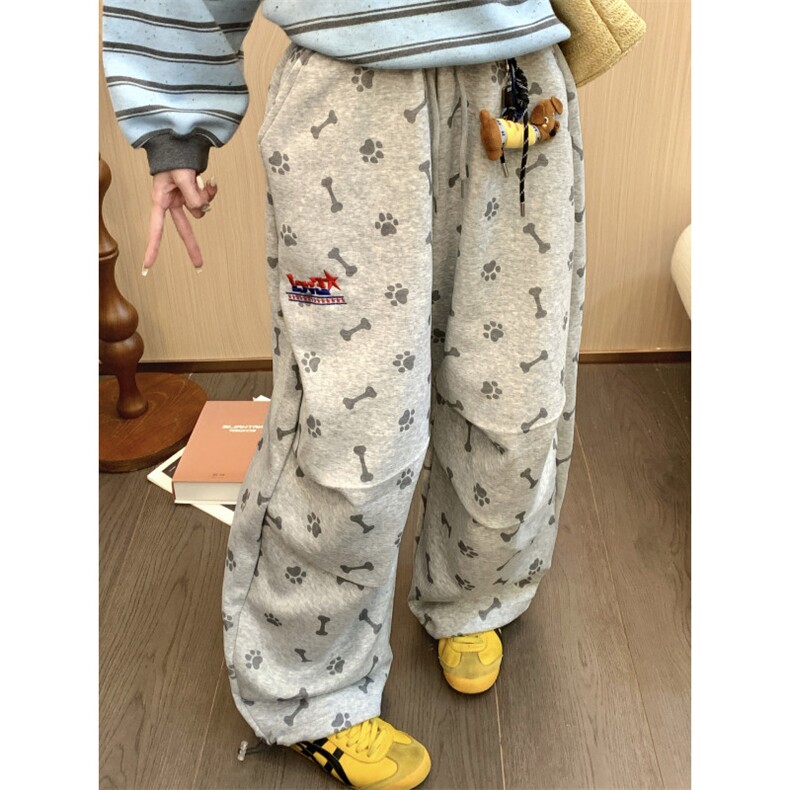 【高品质现货特批48】男女秋冬休闲宽松卫裤610A-WK0017【配挂件,男装休闲裤,星座610A