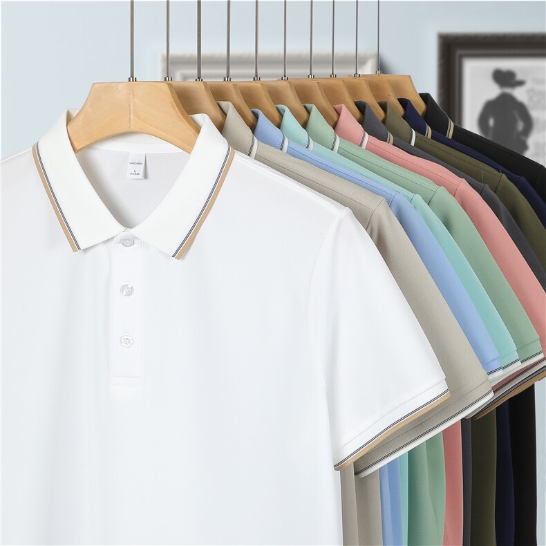 t恤短袖polo衫工作服时尚男女翻领工装订做4S店工服印字logo,男装T恤,电商B212（原钱塘6029）