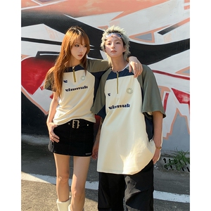 C471-P38 夏季新款美式复古时尚短袖体恤潮牌设计感休闲上衣 现货图片