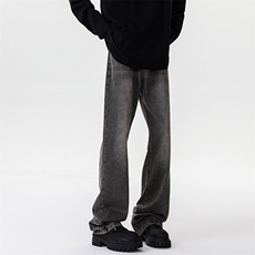 春季加长版裤子男高个子美式高街188cm110牛仔裤直筒长裤KZ010P58，男装牛仔裤，电商B312