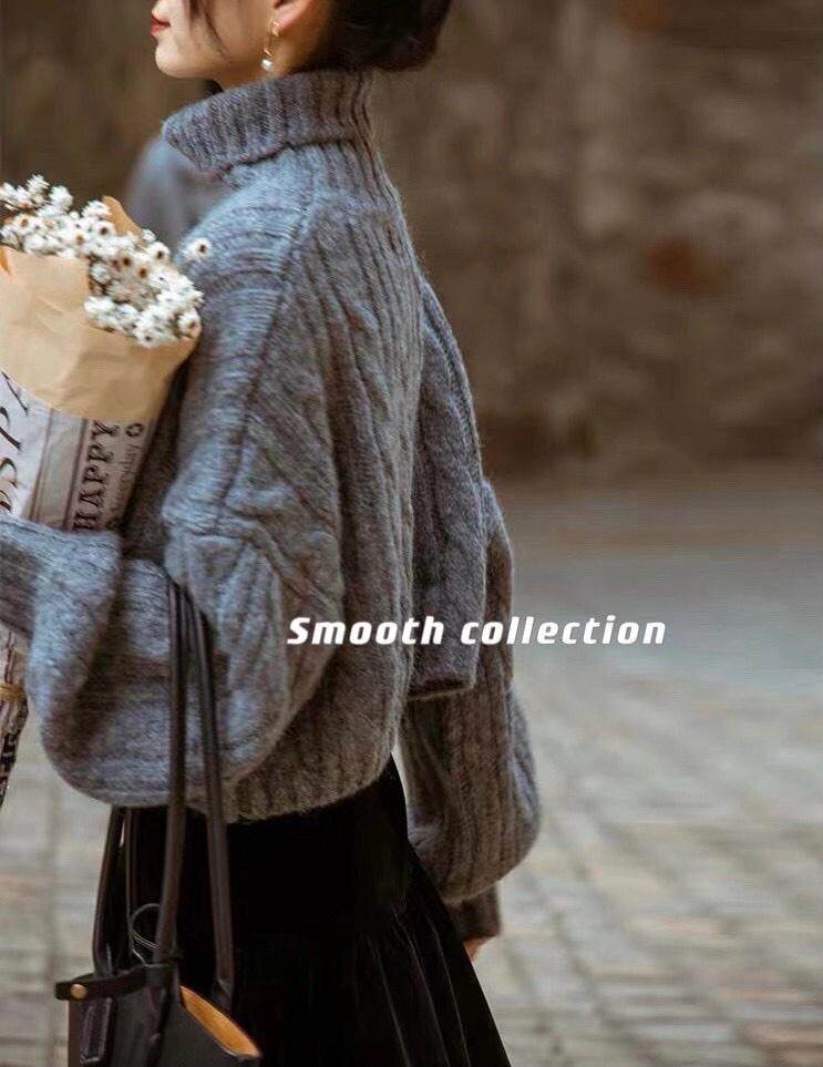 羊毛高领毛衣，女装针织衫/毛衣，SMOOTH