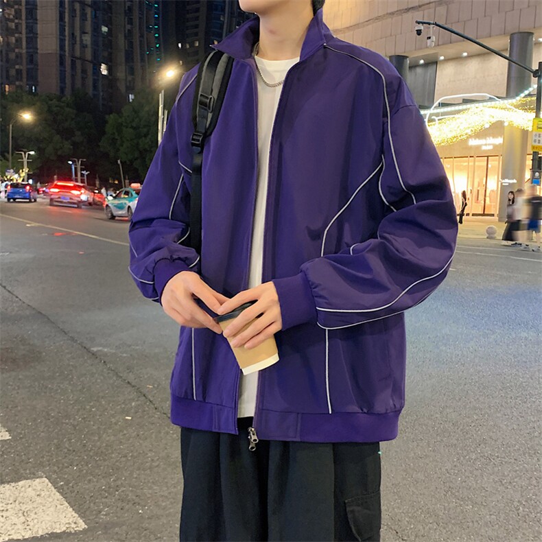 新款秋季港风夜景冲锋衣立领夹克男现货DSA157B-J1567-P70,男装夹克,电商A157B