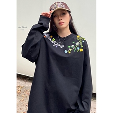 5479-P43原版做工刺绣款螺口圆领休闲长袖T恤，女装T恤，星座617A-2