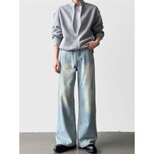 有货。牛仔裤男女韩版潮流直筒长裤RK3418-P47，男装牛仔裤，星座412-3