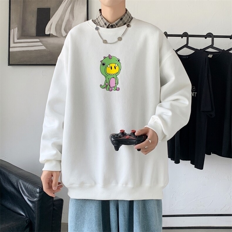 Y2546P38秋季男士bf宽松卫衣港风卫衣新款圆领韩版潮流衣服图片