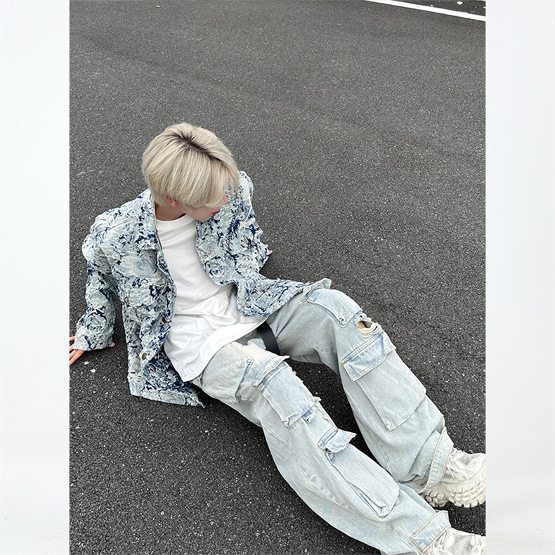 B327-JK03-P125-无差价直播高品质拼接牛仔夹克168,男装夹克,电商B327