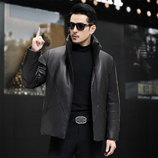 秋冬新款男士真皮羽绒服男面包服立领夹克加厚保暖P660，男装夹克，电商B360A（原721A）