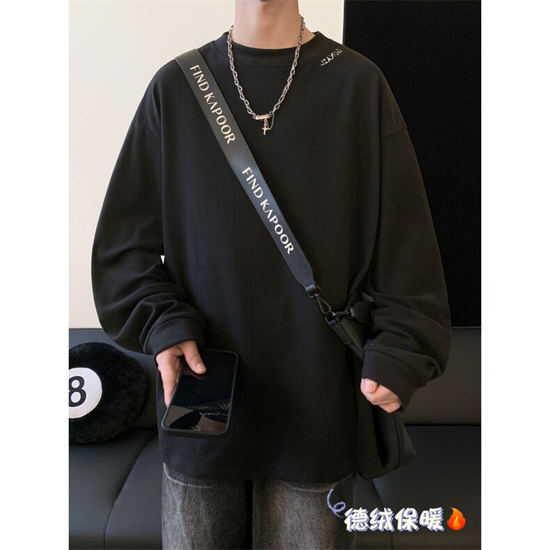 德绒长袖T恤潮流高领内搭高级感宽松打底衫TC1050-P21【特价】图片