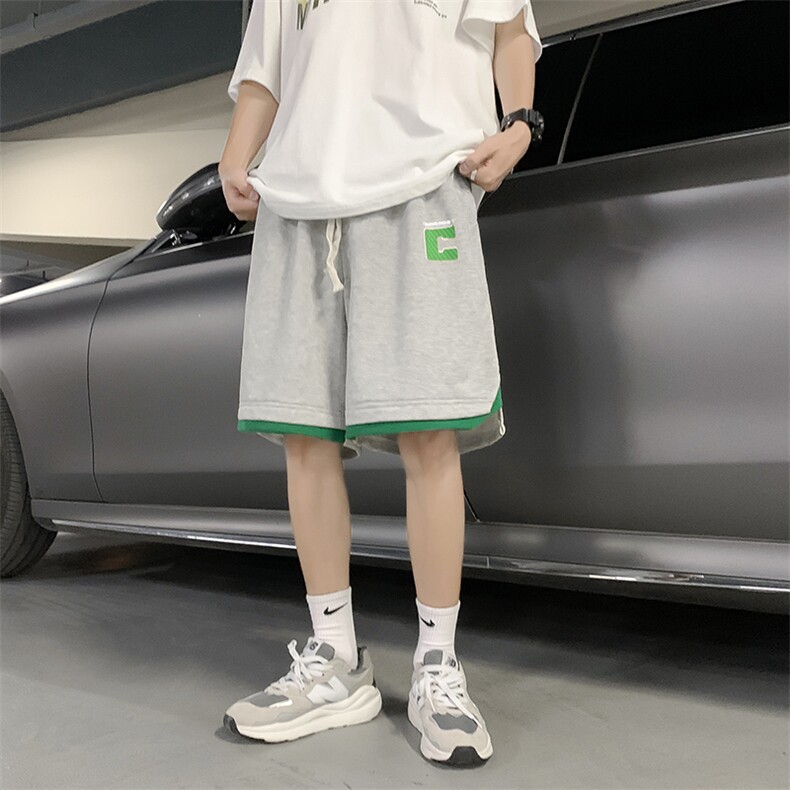 侧边织带运动短裤男高街ins休闲裤夏季宽松潮牌五分裤K3340-P26,男装休闲裤,星座512-2