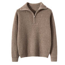 2025年秋季新款百搭男女同款元宝针翻领羊毛衫，童装儿童羊毛衫，宏杨羊绒