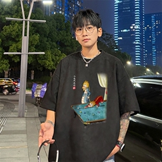 量大优供视频重磅麂皮绒短袖t恤男JT522-特p19，男装T恤，电商B371