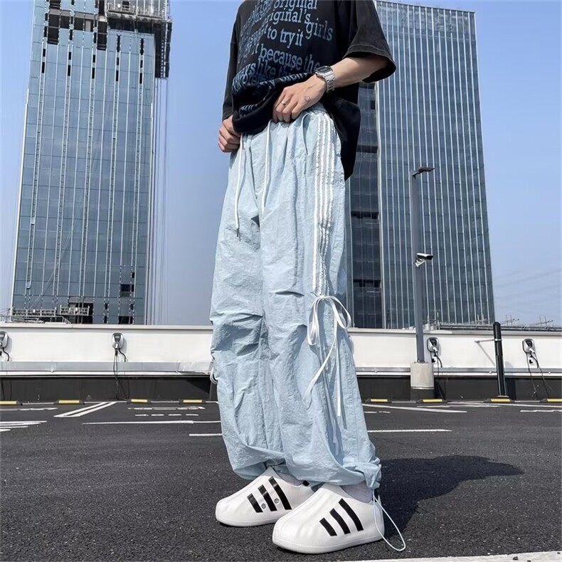 休闲裤男女韩版潮流多巴胺拼色束脚裤2024秋冬ins长裤K5841-P45,男装休闲裤,星座412-3