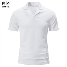 男式夏季修身短袖 Polo 衫休闲轻质 Polo T 恤 H62图片
