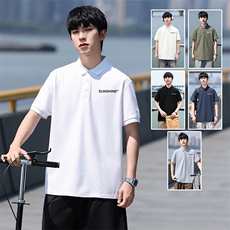 P06短袖男夏季新款印花潮流半袖上衣休闲透气高级翻领polo衫T恤衫，男装T恤，星座115A(原星座507）