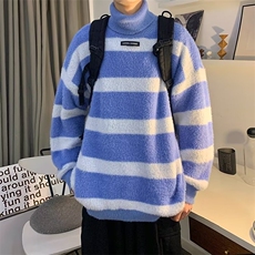 慵懒风打底内搭高级感上衣温柔条纹针织加厚毛衣女秋冬季2023，男装针织衫/毛衣，星座716-4
