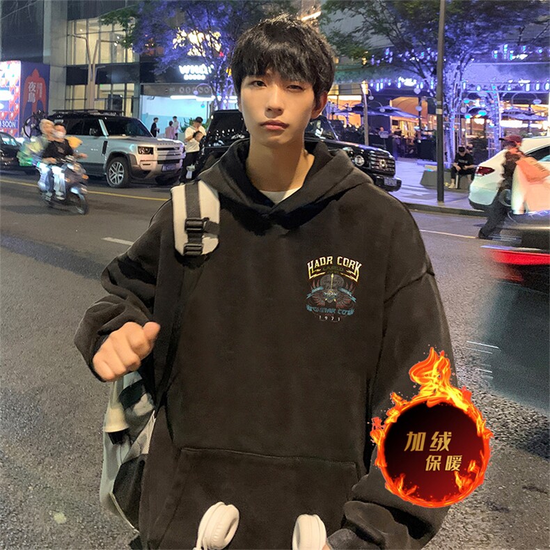 直播品质500克重磅美式做旧水洗卫衣SL1518-常规特P55加绒特P65,男装卫衣,电商A486