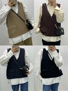 春夏新款 口袋马甲，女装马甲，戈依绣