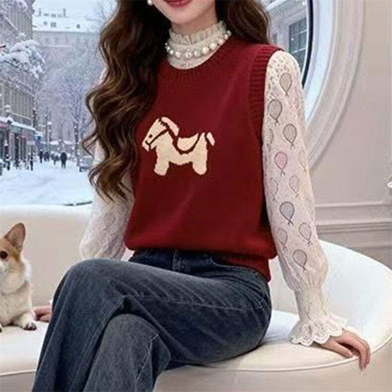 针织衫女春秋冬宽松薄款显瘦软糯低领毛衣打底衫内搭,针织衫/毛衣,萱芳婷羊绒
