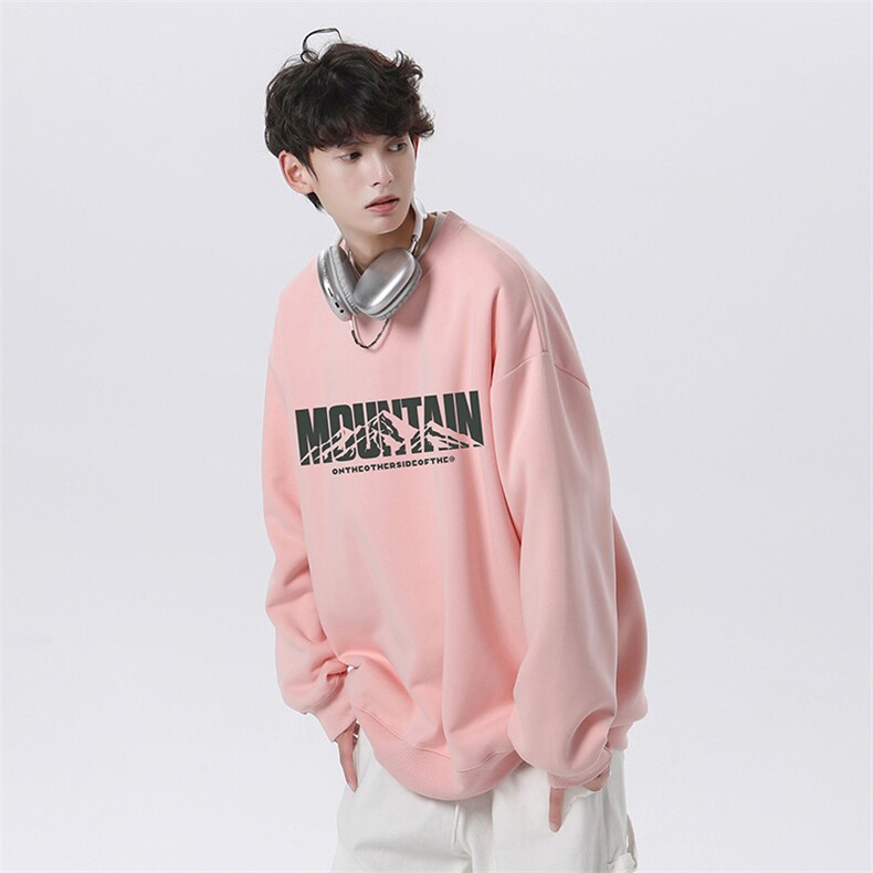抖音品质秋季新款美式潮流仿棉圆领卫衣wycm4037-特批28控49图片