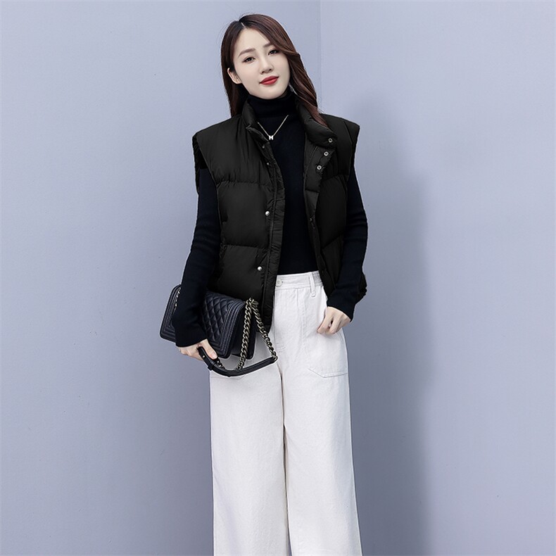 2024新款秋冬时尚大方女装马甲简约百搭轻薄羽绒服背心外套显瘦保暖无袖上衣,女装马甲,凯瑟曼