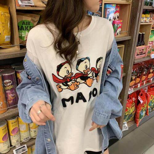 现货外套，配上小鸭子T恤，春天亮的风景线，女装T恤，她西子