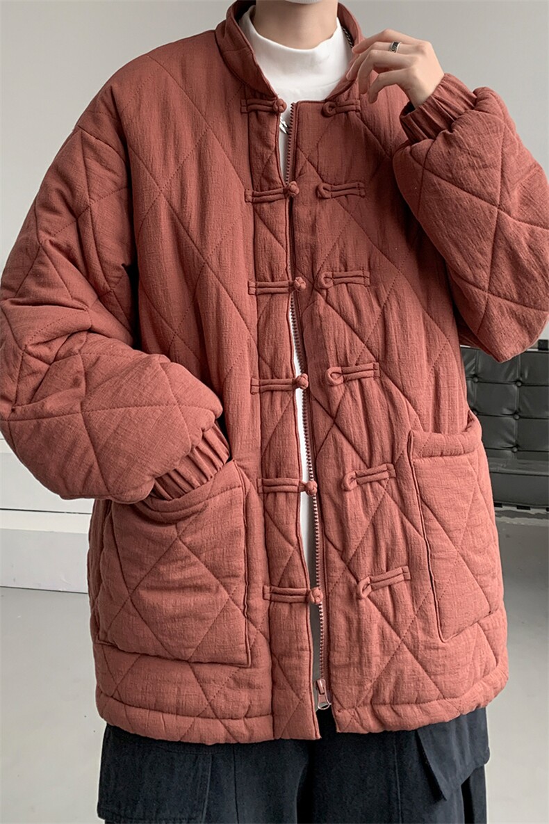 8XL-M特大码风男棉衣加厚唐装男中式棉服立领棉服MY1701P120,男装棉衣,电商D206-1
