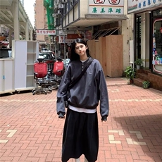美式复古简约少年感亨利领卫衣男女宽松休闲套头长袖上衣，男装卫衣，星座506A