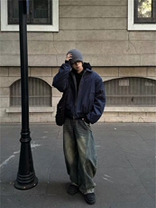 网图美式复古飞行员夹克外套男cleanfit廓形棒球服JKT120-特P53，男装夹克，星座1007（原301D）