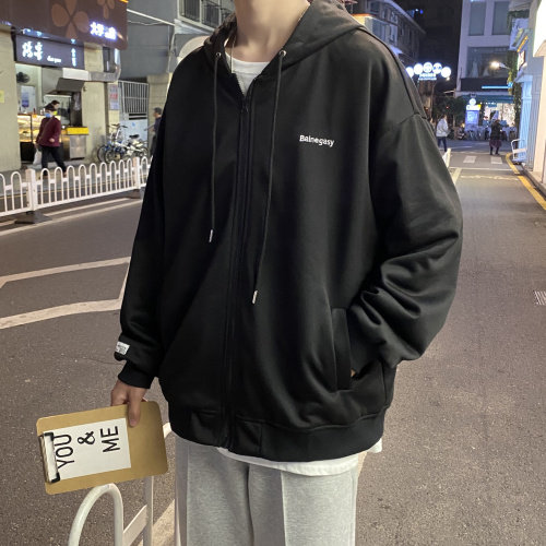 2021百搭宽松休闲显瘦连帽抽绳简约外套男XW190-特批35，男装卫衣，星座718-1